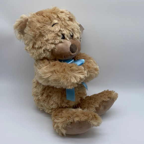 The Petting Zoo Fluffy Tan Plush Stuffed Bear 13” - Picture 11 of 12